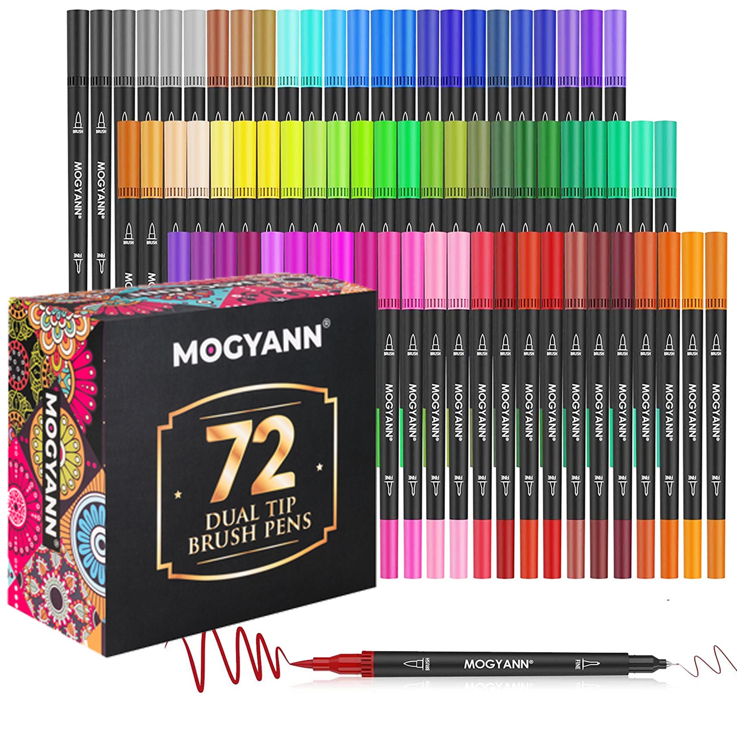Mogyann Drawing Pens, 12 Pack Dual Brush Pens Black Markers for Art Drawing  Sketching - Yahoo Shopping