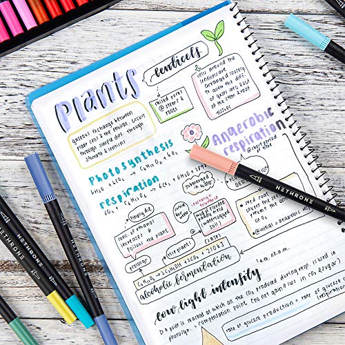 Hethrone 72 Colors Dual Tip Brush Pens