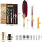 Hethrone Feather Pen and Ink Set - Quill Pens Calligraphy Pen Set Fountain Dip Pen