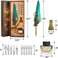 Hethrone Calligraphy Pens - Caligraphy Pens for Writing Feather Pen Quill Pen and Ink Set with Black Ink 10 Replaceable Nibs Gift Set (Green)