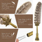 Hethrone Feather Pen and Ink Set - Calligraphy Quill Pen Set Includes Dip Pen, 5 Replacement Nibs and Pen Holder for Writing Lovers (Brown)