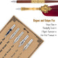 Hethrone Feather Pen and Ink Set - Quill Pens Calligraphy Pen Set Fountain Dip Pen