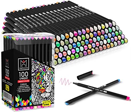 Hethrone Permanent Markers, 28 Count Black Permanent Markers for Writing  Doodling and Marking