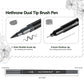 Hethrone Dual Tip Brush Pens Fine Tip Markers for Calligraphy Painting Drawing 6 Count