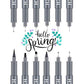 Hethrone Hand Lettering Pens Calligraphy Brush Pen Set 12 Size