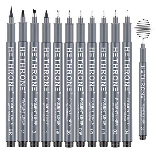 Hethrone Hand Lettering Pens Calligraphy Brush Pen Set 12 Size