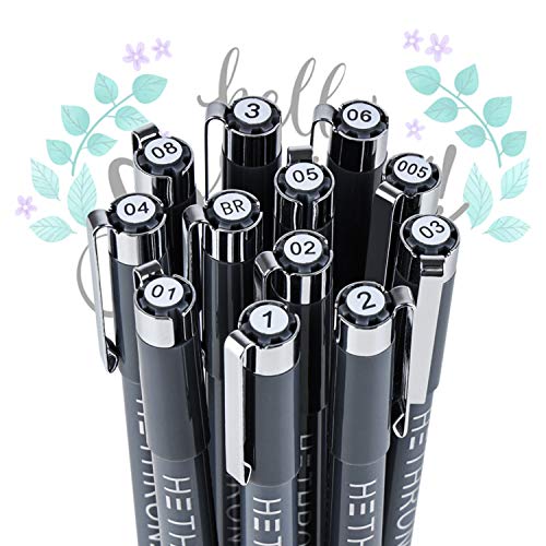 Hethrone Hand Lettering Pens Calligraphy Brush Pen Set 12 Size – HETHRONE