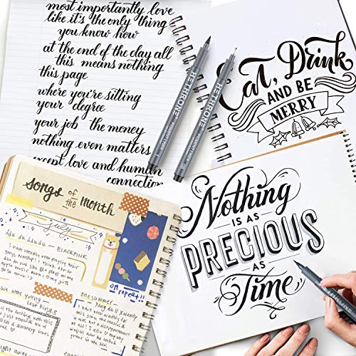 Hethrone Hand Lettering Pens Calligraphy Brush Pen Set 12 Size – HETHRONE