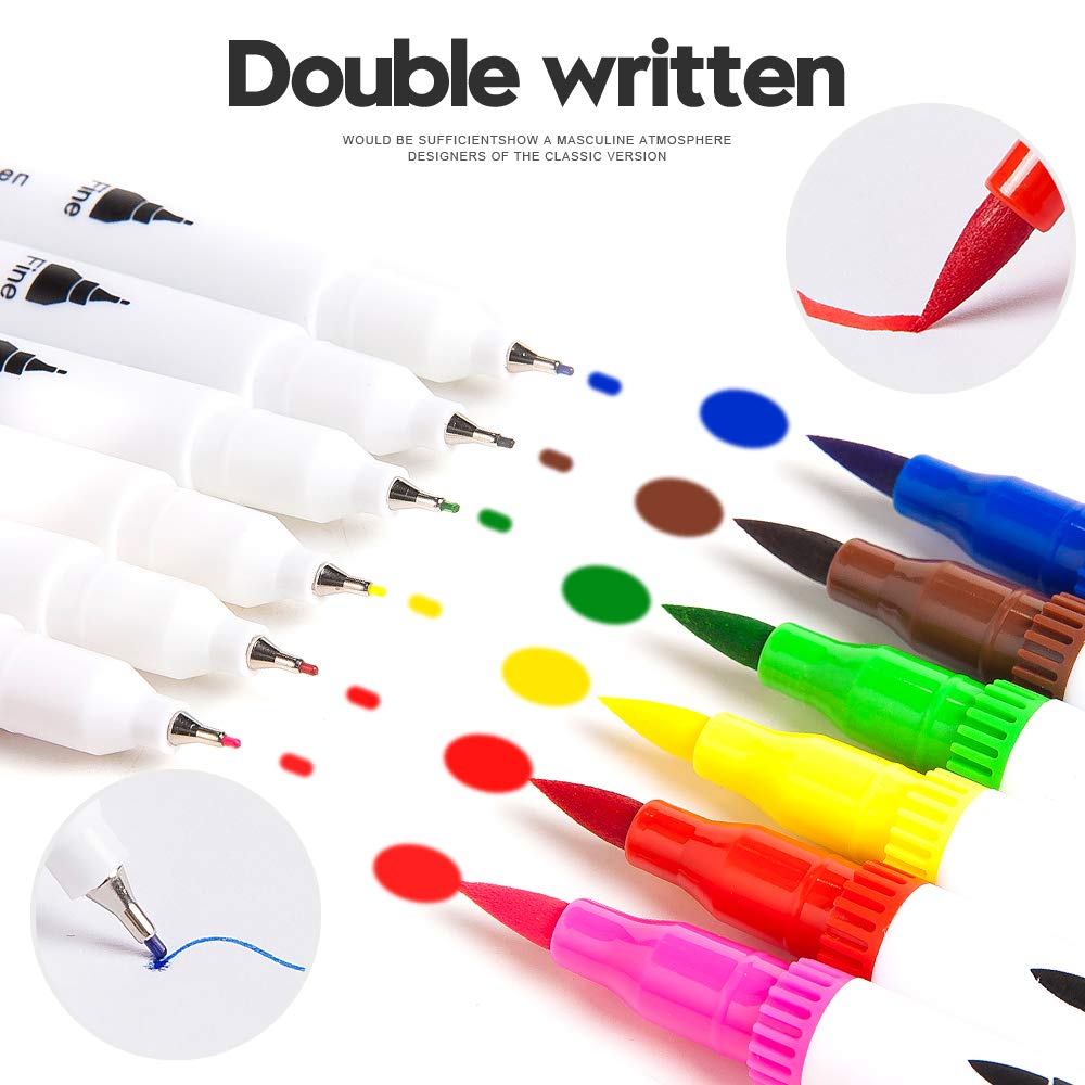 Hethrone 36 Colors Dual Tip Brush Pens