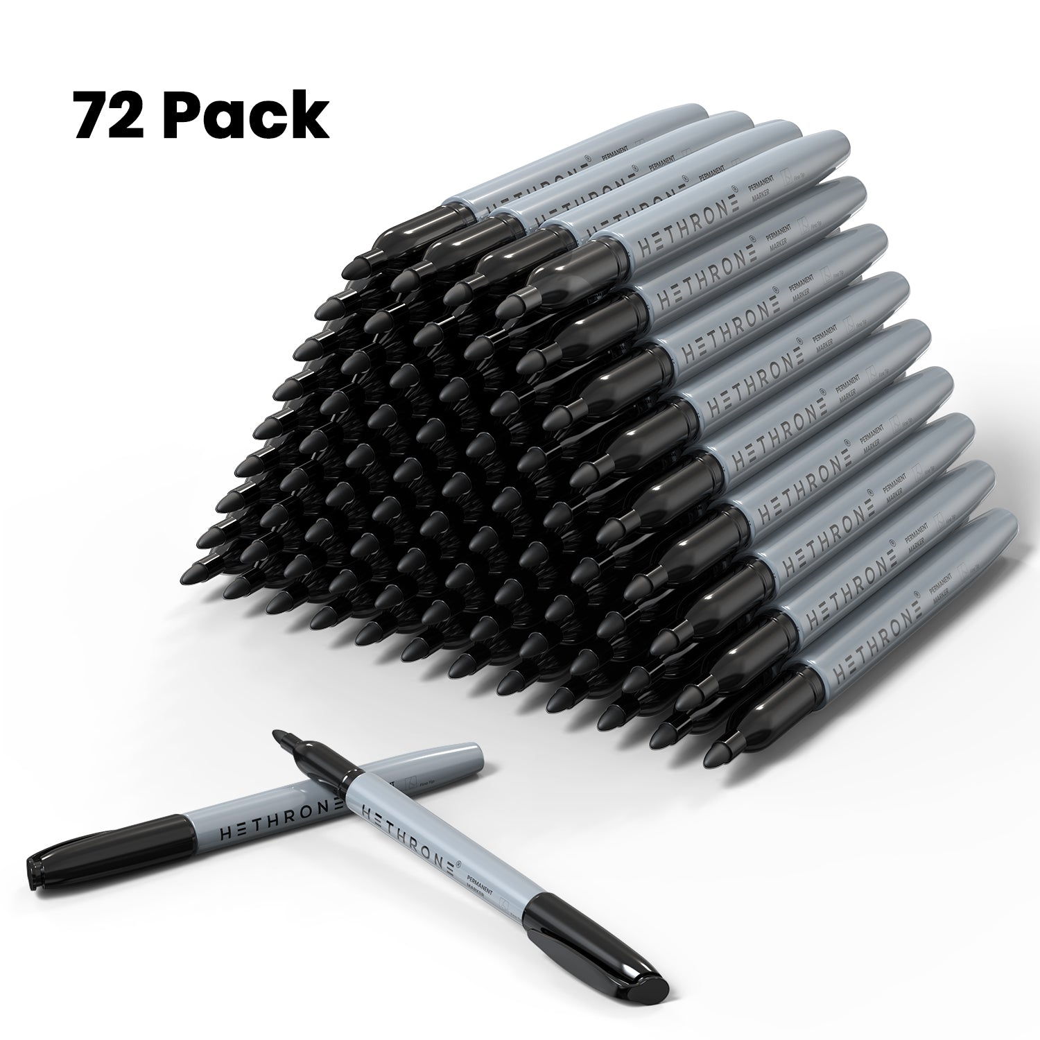 Hethrone 72 Pack Black Permanent Markers – HETHRONE