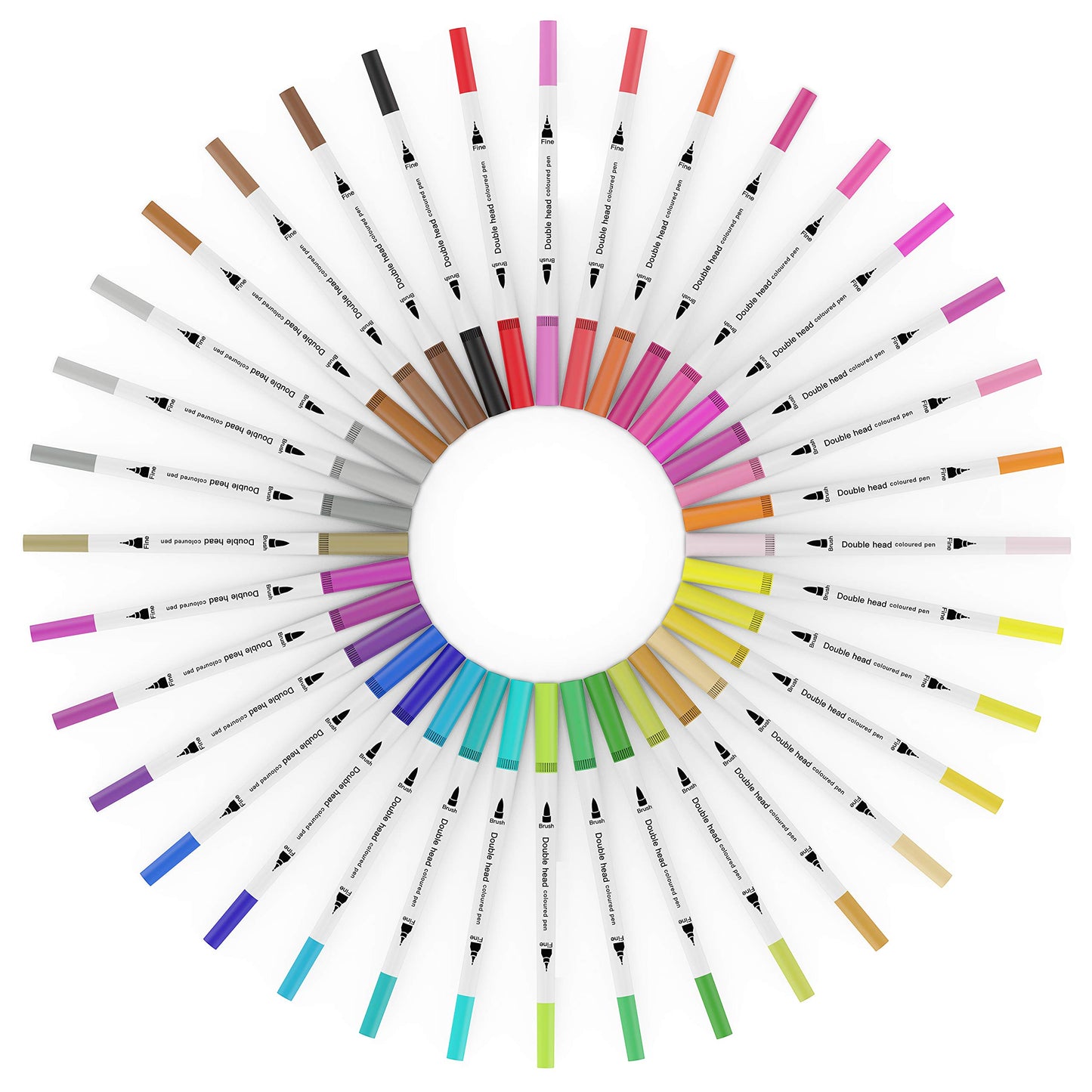 Hethrone 36 Colors Dual Tip Brush Pens
