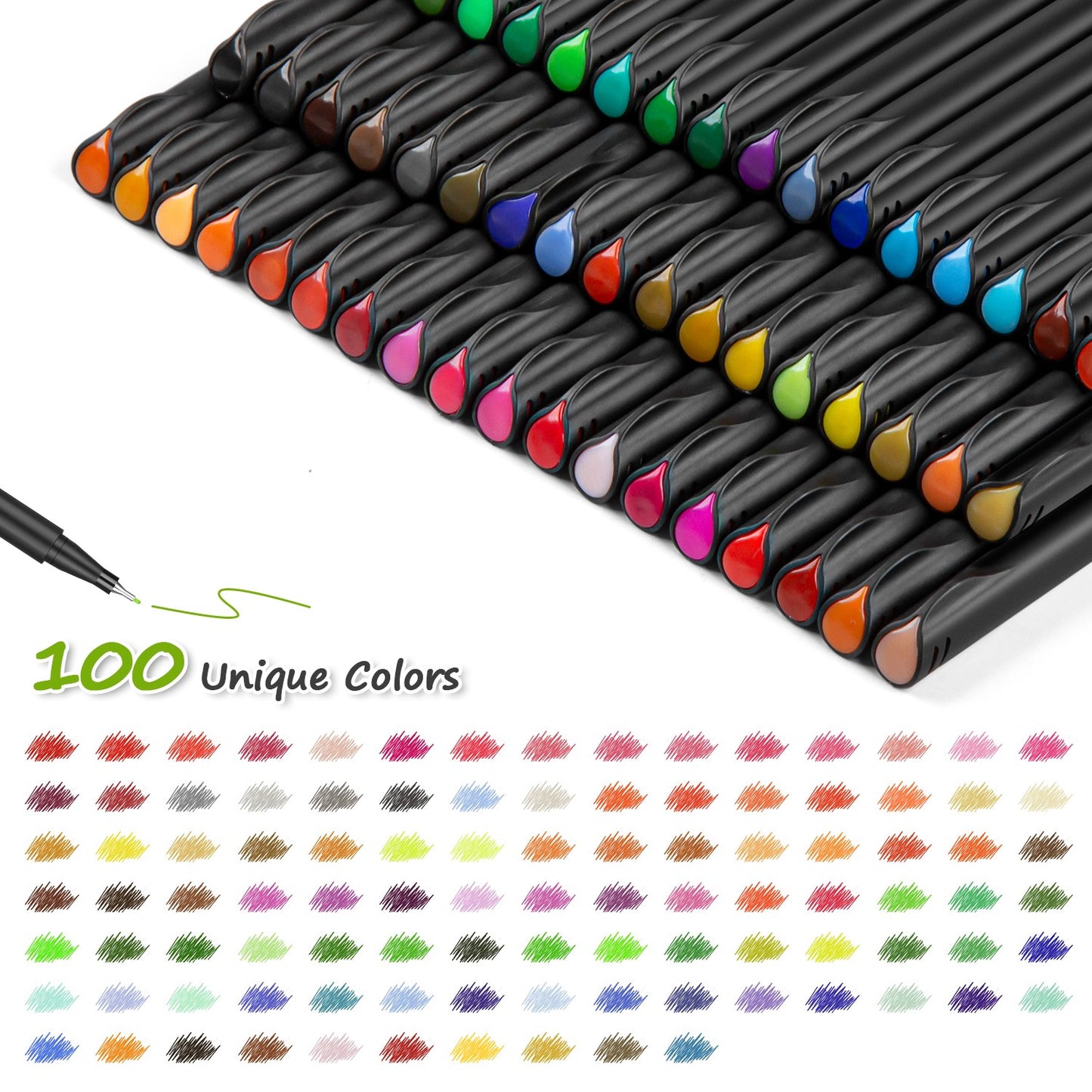 Hethrone 100 Colors Fineliner Color Pens Sets